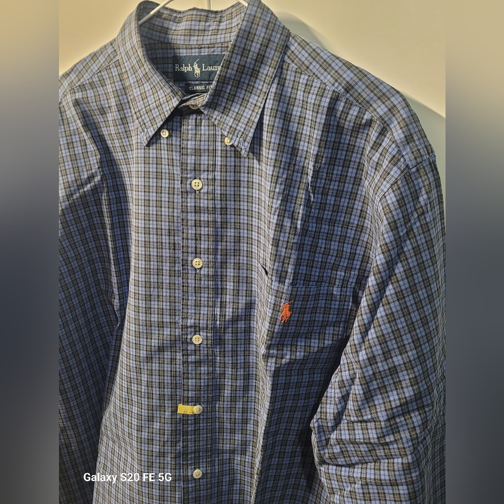 Polo Ralph Lauren Navy Checkered Men's Shirt - Picture 2 of 5